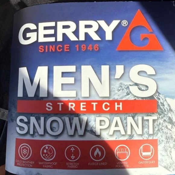 NWT - Gerry Men's Black Stretch Snow Pant – Size L - Picture 3 of 4